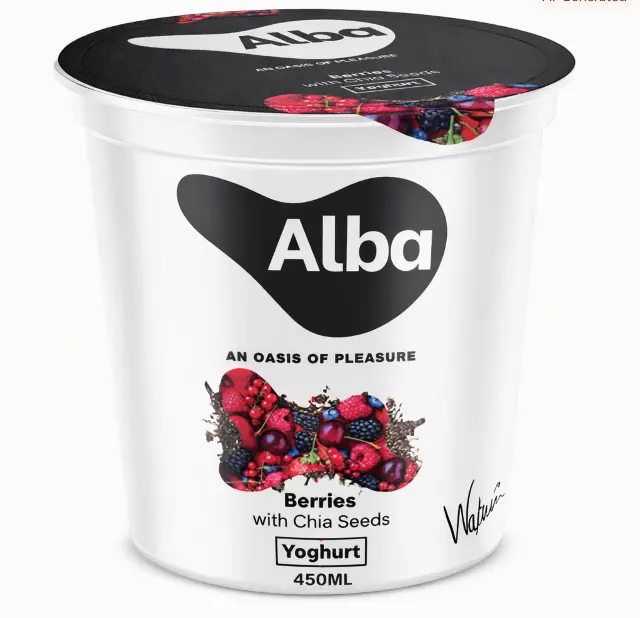 Alba Berries & Chiaseeds Yoghurt 450Ml